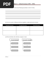 Worksheet 1 - Indian Economy (1950 - 1990) : HG GF F G GF