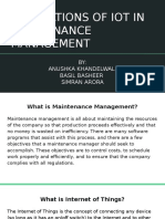Applications of Iot in Maintenance Management
