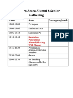 Rundown for Alumni & Senior Gathering Event Schedule