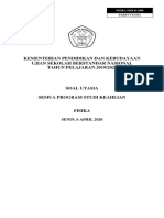 Soal Fisika USBN 19 - 20 PDF
