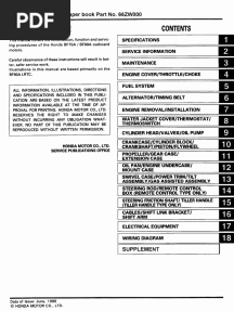 Honda Outboard Service Workshop and Repair BF75A BF90A PDF