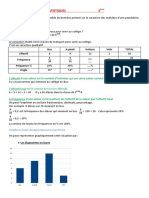 Cours Statistiques 5eme