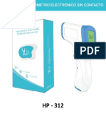Termómetro infrarrojo HP-312 manual de usuario
