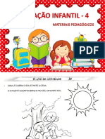 EDUCAÇÃO INFANTIL 4 - MATERIAIS PEDAGÓGICOS