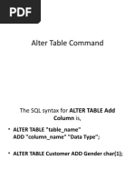 Alter Table Command