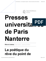 Presses Universitaires de Paris Nanterre: La Poétique Du Rêve Du Point de