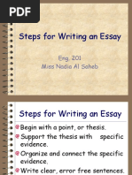 Steps - Essay Writing