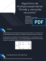 Algoritmo de Multiprocesamiento "Divide y Vencerás Recursivo" PDF