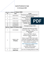 Agenda Perjalanan ke Jogja