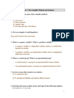 Postlab 2 - Scientific Method and Statistics