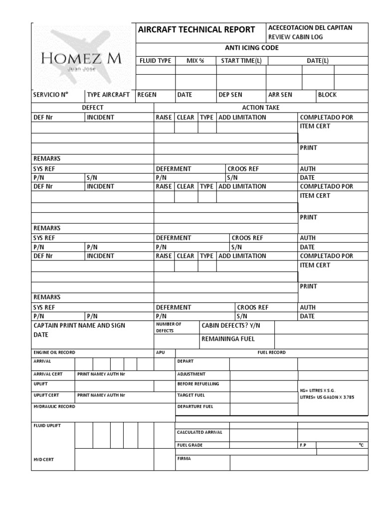 Aircraft Technical Log Overview | PDF | Aviation | Aircraft
