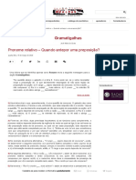 5 - Pronome Relativo - Quando Antepor Uma Preposição