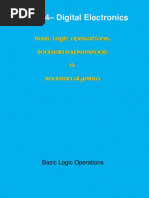 13IDP14 - Digital Electronics: Basic Logic Operations, Boolean Expressions, & Boolean Algebra