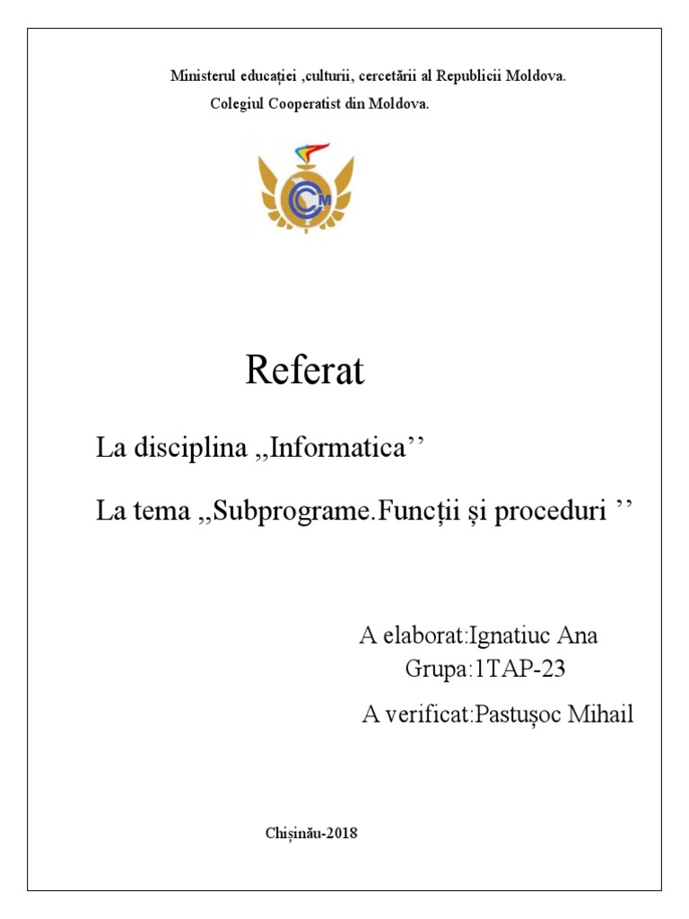 Informatica Referat | PDF