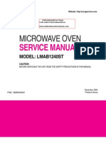 Microwave Oven LG LMAB1240 - Service - Manual