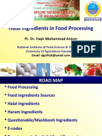 Halal Ingredients in Food Processing: Pr. Dr. Faqir Muhammad Anjum