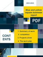 Blue and Yellow Square Business Report