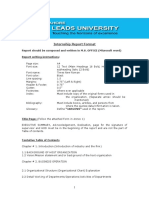 Internship Report Format