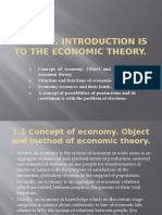 Theme 1. Introduction Is To The Economic Theory
