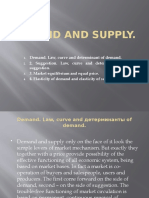 Demand and Supply.: Demand. Law, Curve and Determinant of Demand. 2. Suggestion. Law, Curve and Determinant of
