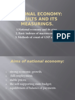 National Economy: Results and Its Measurings