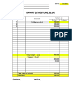 Raport de Gestiune Zilnic: 1 Sold Precedent 100.00 2 125.00 3 256.00