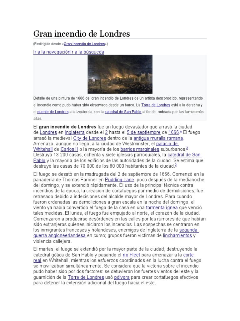 Gran Incendio de Londres | PDF | Naturaleza