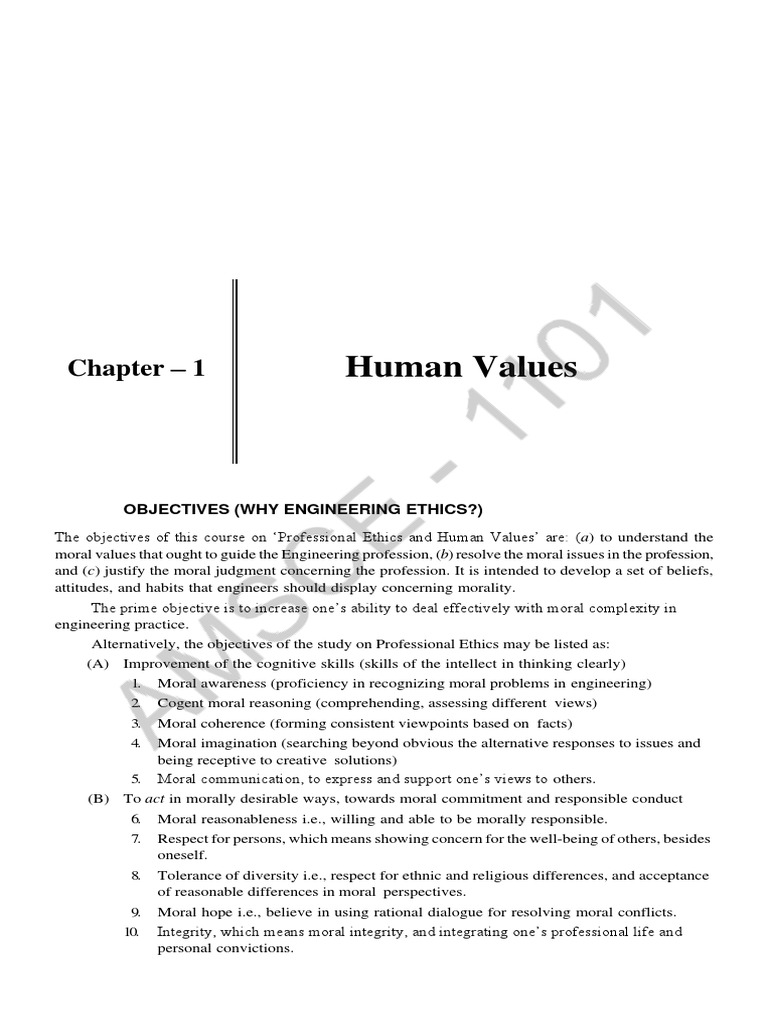Notes Professional Ethics in Engineering Notes Watermark | PDF ...