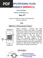 Computational Fluid Dynamics : Porf. M. Sharifpur