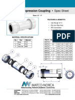 400 PVC Compression Coupling - Spec Sheet: Features & Benefits