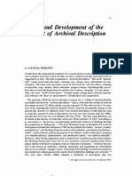 Origin and Development of The Concept of Archival Description
