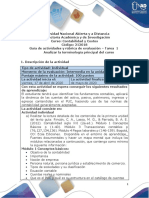 Guía de Actividades y Rúbrica de Evaluación-Tarea 1 Analizar La Terminología Principal Del Curso PDF