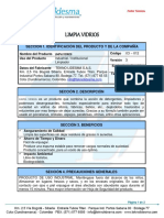 Ficha Tecnica Limpia Vidrios Tekno Lidesma PDF