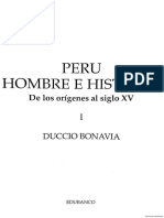Bonavia, Duccio (1991). Peru Hombre e Historia Tomo 1. Portada, introducción y Capítulo 1