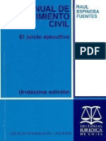 Manual de Procedimiento Civil. El Juicio Ejecutivo - Raul Espinoza F