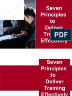 7 Principles To Deliver Training Effectively - Pps