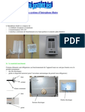 Interphone Filaire, PDF, Microphone