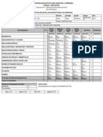 Reporte de notas del estudiante Fr. Luis Hoyos del grado 11° de la Institución Educativa San Juan del Córdoba