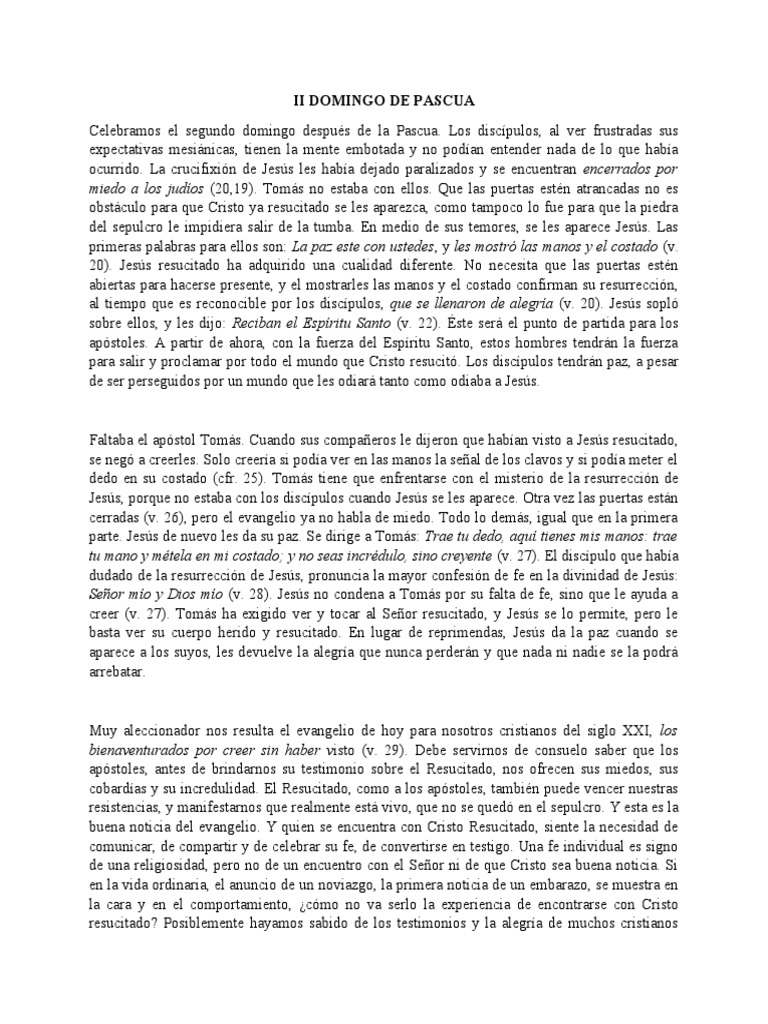Jesús Resucitado: Fe y Perdón | PDF | La resurrección de Jesús ...