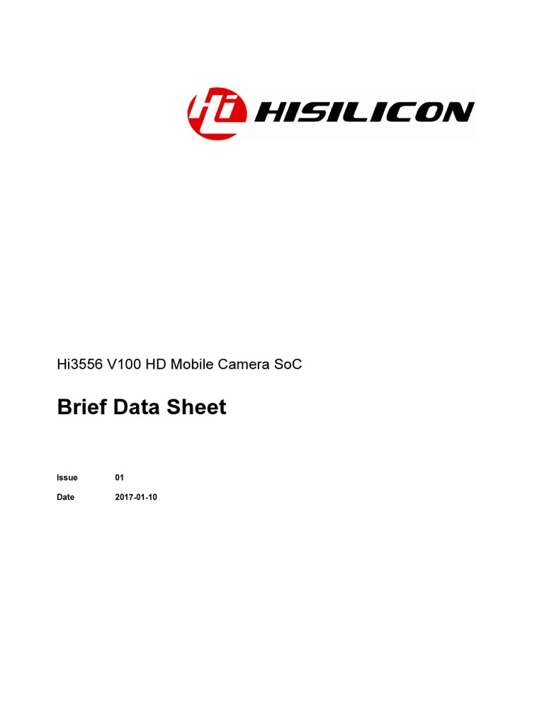 Brief Data Sheet: Hi3556 V100 HD Mobile Camera Soc | PDF | Flash Memory ...