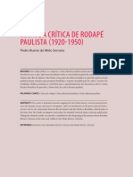 Mapa Da Crítica de Rodapé Paulista PDF
