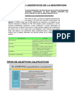 Rasgos Lingüísticos de La Descripción PDF