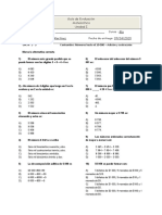 4 Año Matematica Guia Evaluacion U1