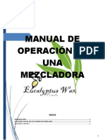 Manual de Oprración de La Mezcladora