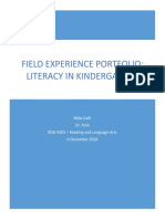 Field Experience Portfolio: Literacy in Kindergarten