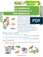 Los Animales Invertebrados y Vertebrados para Segundo Grado de Primaria