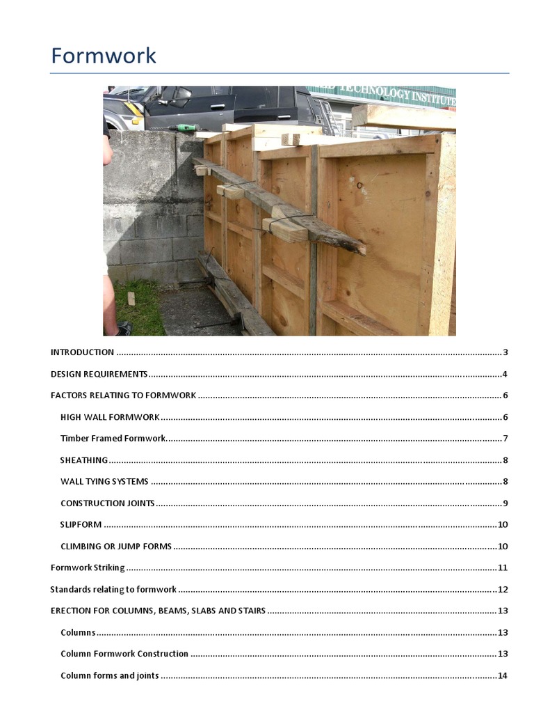 Formwork PDF | PDF | Framing (Construction) | Stairs