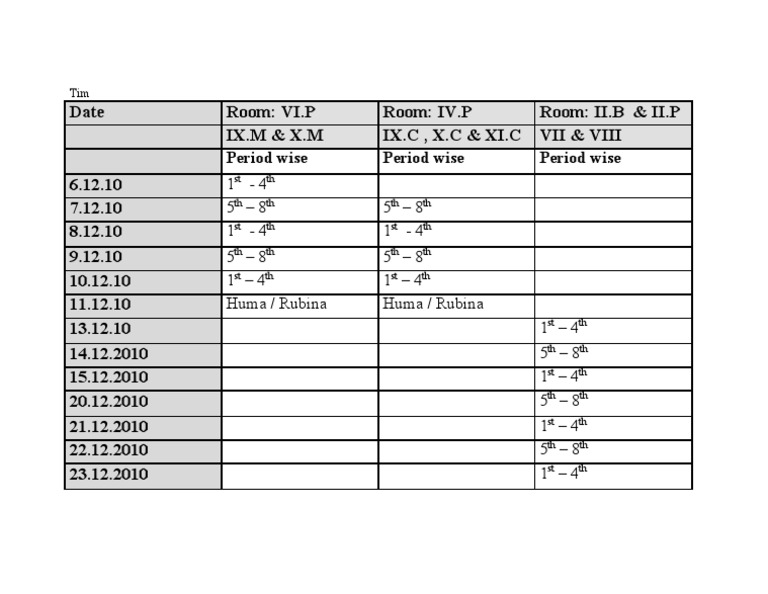 December Class Schedule Overview | PDF | Foreign Language Studies ...