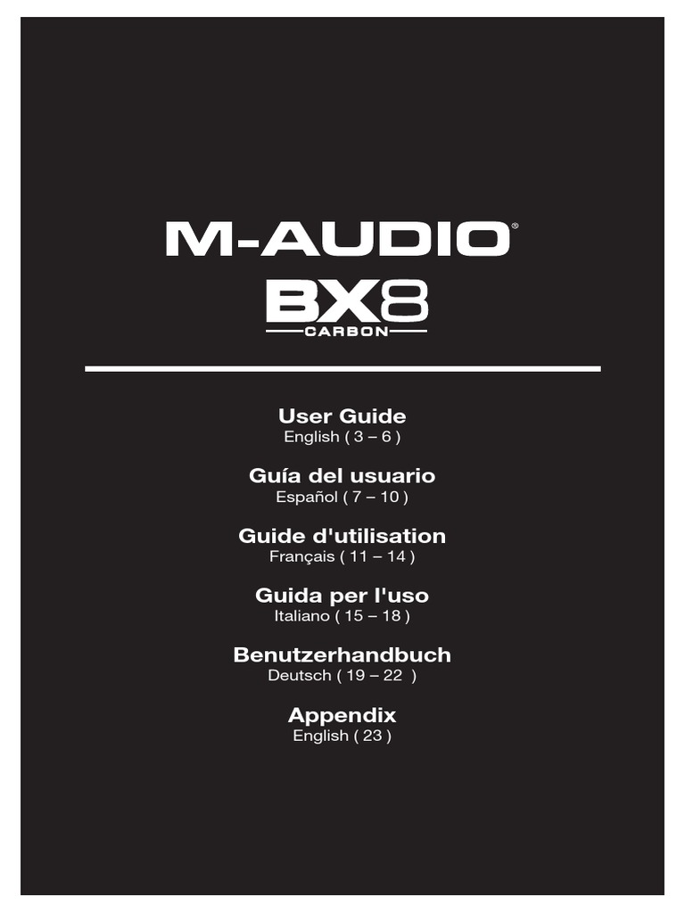 BX8 Carbon Studio Monitor User Guide | PDF | Loudspeaker | Sound ...