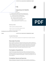 CBO 351605 - Técnico em Segurança Do Trabalho - Classificação Brasileira de Ocupações